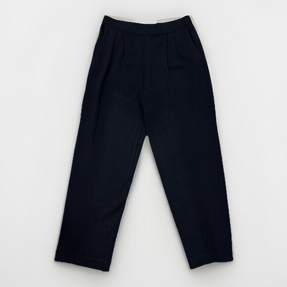 Vintage St John Basics Black Pocket Santana Knit Luxury High Rise Pants Size 10 - Picture 1 of 9